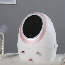 Load image into Gallery viewer, LED HD MIRROR MAKEUP STORAGE BOX COSMETIC ORGANIZER CASE