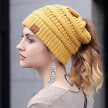 Load image into Gallery viewer, Ponytail Women&#39;s Knitted Beanie ll 25 Colors