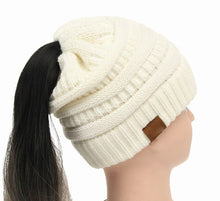 Load image into Gallery viewer, Ponytail Women&#39;s Knitted Beanie ll 25 Colors