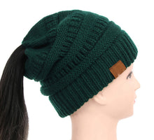 Load image into Gallery viewer, Ponytail Women&#39;s Knitted Beanie ll 25 Colors