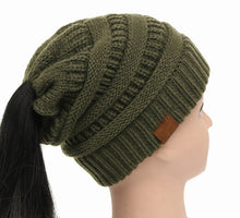 Load image into Gallery viewer, Ponytail Women&#39;s Knitted Beanie ll 25 Colors