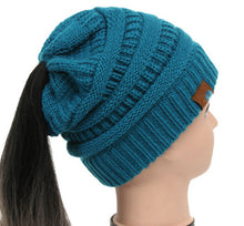 Load image into Gallery viewer, Ponytail Women&#39;s Knitted Beanie ll 25 Colors