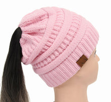 Load image into Gallery viewer, Ponytail Women&#39;s Knitted Beanie ll 25 Colors