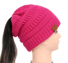 Load image into Gallery viewer, Ponytail Women&#39;s Knitted Beanie ll 25 Colors