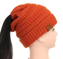 Load image into Gallery viewer, Ponytail Women&#39;s Knitted Beanie ll 25 Colors