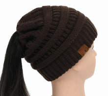 Load image into Gallery viewer, Ponytail Women&#39;s Knitted Beanie ll 25 Colors