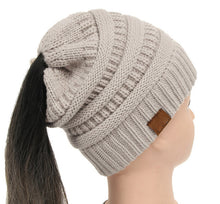 Load image into Gallery viewer, Ponytail Women&#39;s Knitted Beanie ll 25 Colors