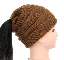 Load image into Gallery viewer, Ponytail Women&#39;s Knitted Beanie ll 25 Colors
