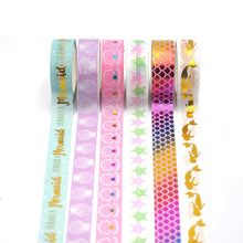 Load image into Gallery viewer, Mermaid + Unicorn Washi Tape ll 6 Rolls