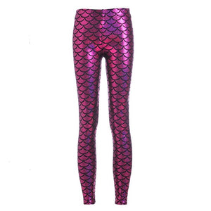 Women's Mermaid Scale Leggings ll Multi Colors