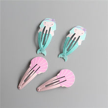 Load image into Gallery viewer, 4 PCS Mermaid + Shell BB Clips