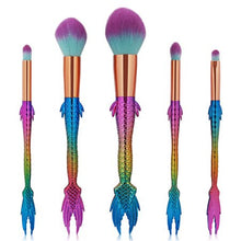 Load image into Gallery viewer, Mermaid Blending + Contour Makeup Brush Set ll 5 Piece
