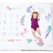 Load image into Gallery viewer, Unicorn Milestone Blanket