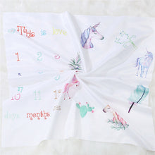 Load image into Gallery viewer, Unicorn Milestone Blanket