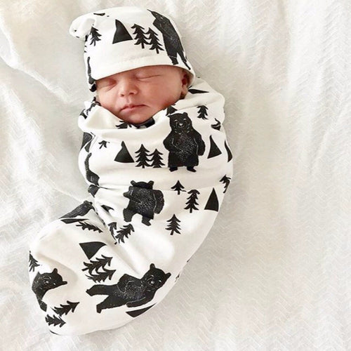 Swaddling Blanket/Cacoon + Cap ll 2 Pcs/Set