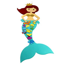 Load image into Gallery viewer, Felt Mermaid Birthday Game l Decoration