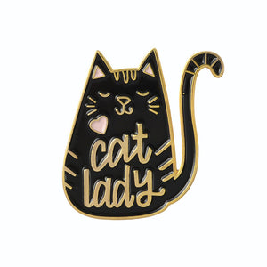 Dog Mom + Cat Lady Wearable Pins