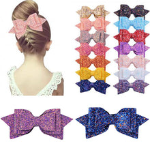 Load image into Gallery viewer, New Arrival 5 Inch/3 Inch Children Girls Shining Bow Cute Hair Accessories Hair Clips Women Girls Exquisite Bow-knot Headwear