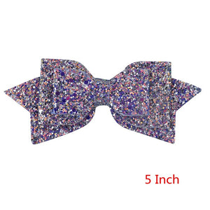 New Arrival 5 Inch/3 Inch Children Girls Shining Bow Cute Hair Accessories Hair Clips Women Girls Exquisite Bow-knot Headwear
