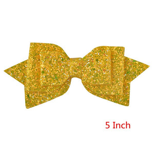 New Arrival 5 Inch/3 Inch Children Girls Shining Bow Cute Hair Accessories Hair Clips Women Girls Exquisite Bow-knot Headwear