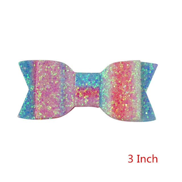 New Arrival 5 Inch/3 Inch Children Girls Shining Bow Cute Hair Accessories Hair Clips Women Girls Exquisite Bow-knot Headwear