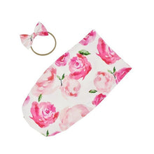 Load image into Gallery viewer, Muslin Swaddle Wrap + Headband ll Chic