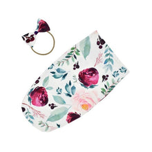 Load image into Gallery viewer, Muslin Swaddle Wrap + Headband ll Chic