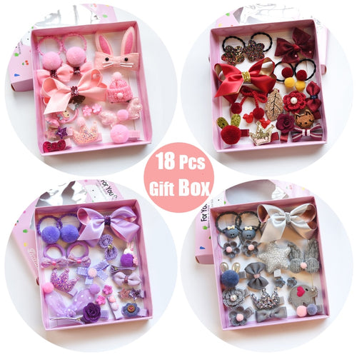 18 Pcs/Box Childrens Hair Bow Box