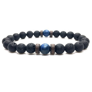 Men's Lava + Moonstone Bracelet