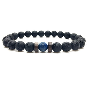 Men's Lava + Moonstone Bracelet