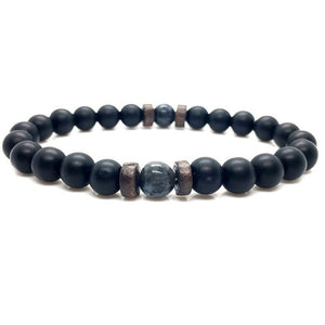 Men's Lava + Moonstone Bracelet