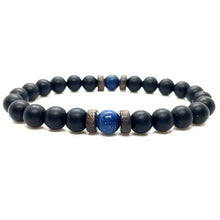 Load image into Gallery viewer, Men&#39;s Lava + Moonstone Bracelet