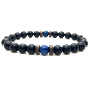 Men's Lava + Moonstone Bracelet