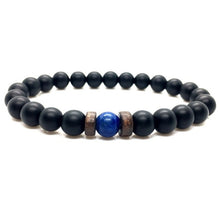 Load image into Gallery viewer, Men&#39;s Lava + Moonstone Bracelet