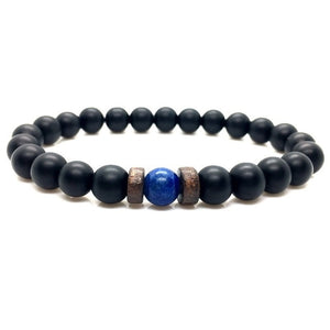 Men's Lava + Moonstone Bracelet