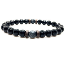 Load image into Gallery viewer, Men&#39;s Lava + Moonstone Bracelet
