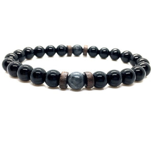 Men's Lava + Moonstone Bracelet