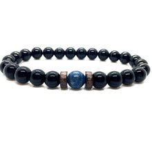Load image into Gallery viewer, Men&#39;s Lava + Moonstone Bracelet