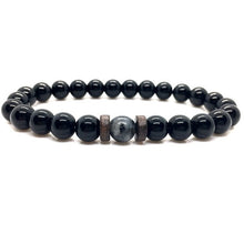 Load image into Gallery viewer, Men&#39;s Lava + Moonstone Bracelet