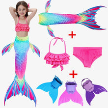 Load image into Gallery viewer, Mermaid Fin Set ll Tail + Swimsuits
