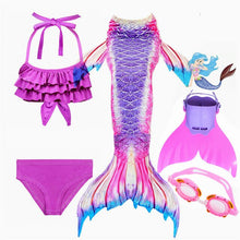 Load image into Gallery viewer, Mermaid Fin Set ll Tail + Swimsuits