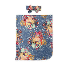 Load image into Gallery viewer, Floral Swaddle Blanket + Headband ll 0-3M