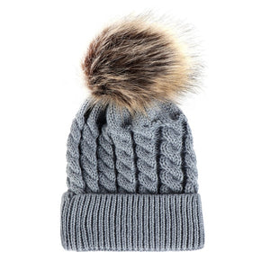 Adorable Kids Knitted Pom Pom Beanie