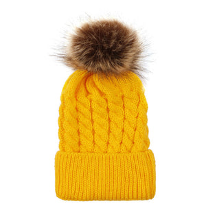 Adorable Kids Knitted Pom Pom Beanie