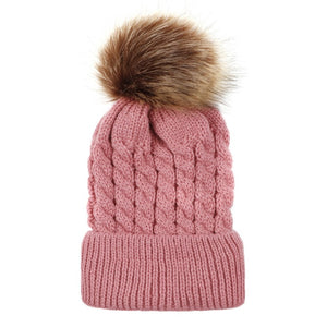 Adorable Kids Knitted Pom Pom Beanie