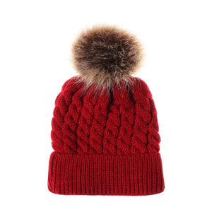 Adorable Kids Knitted Pom Pom Beanie