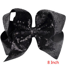 Load image into Gallery viewer, 8 inch +6 Inch Large Glitter Bows