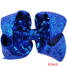 Load image into Gallery viewer, 8 inch +6 Inch Large Glitter Bows