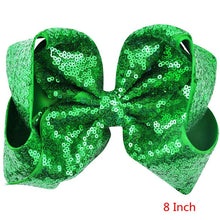 Load image into Gallery viewer, 8 inch +6 Inch Large Glitter Bows