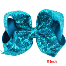 Load image into Gallery viewer, 8 inch +6 Inch Large Glitter Bows